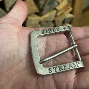 Field & Stream vintage belt buckle hunt hunting fish fishing collectible sport